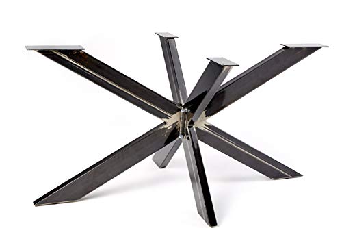 IDECHA  Tischgestell Spider  Tischbeine Massivstahl Kreuzgestell Schwerlast Metall DIY Konferenztisch Schreibtisch Esstisch X Design  Einfache Montage Tischfüße (150 x 81 x 72 cm Industrial)