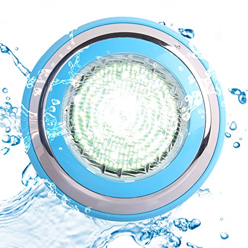 TOPLANET 48W Pool Led Licht Unterwasser Lampe Weiß Beleuchtung Wand Montiert Wasserdicht IP68 AC 12V für Teiche
